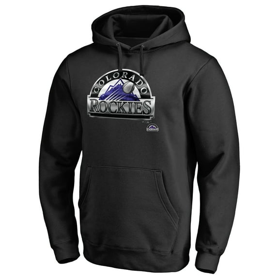 Men's Black Colorado Rockies Midnight Mascot Pullover Hoodie