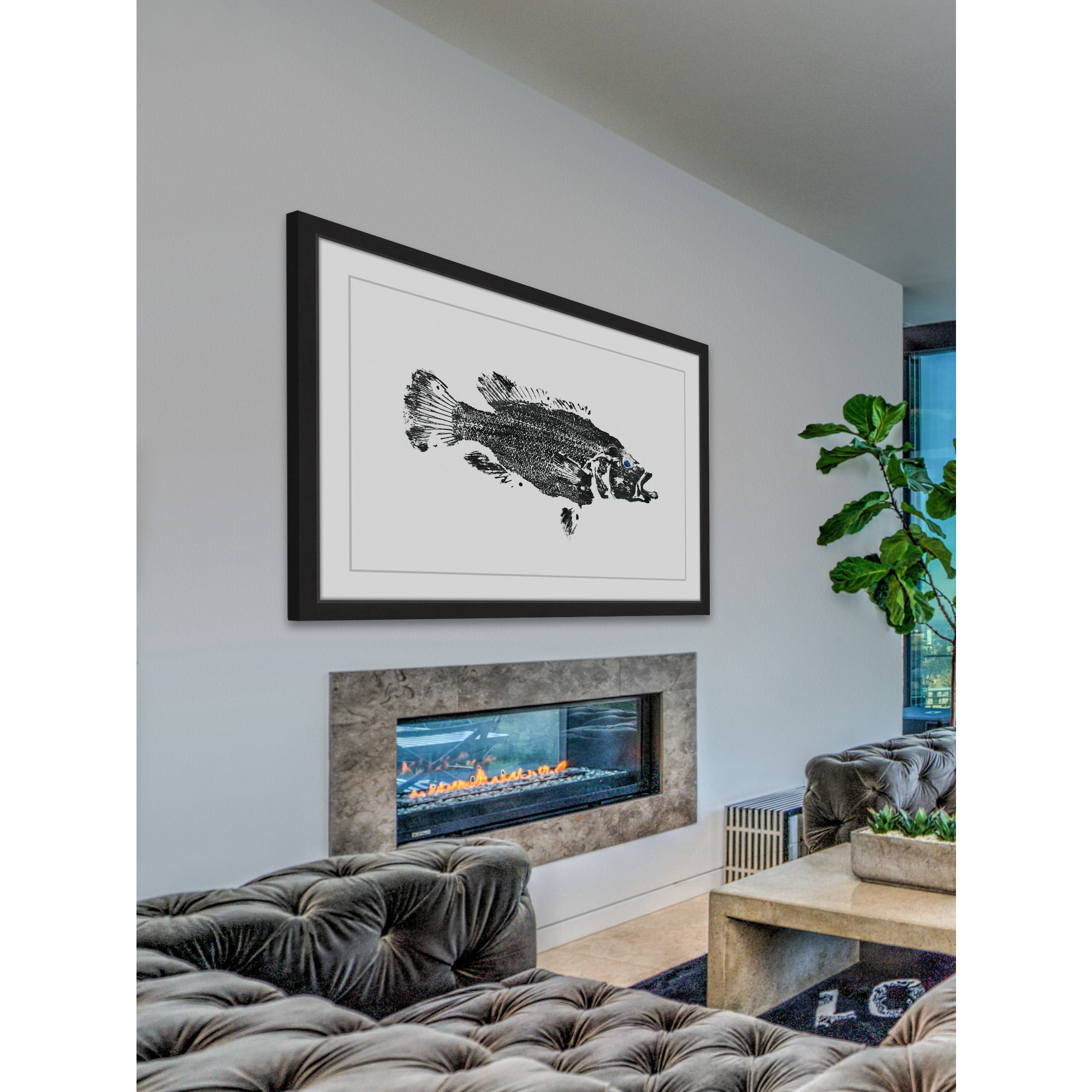 MARMONT HILL 'Emperor Bass' Framed Painting Print 30 x 20