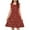 Red b, variant on Spazoro Little & Big Girls A-Line Dress, 2025 New Style Crew Neck Floral Print Sleeveless Summer Dresses for Child Girls Beige Size 5 T