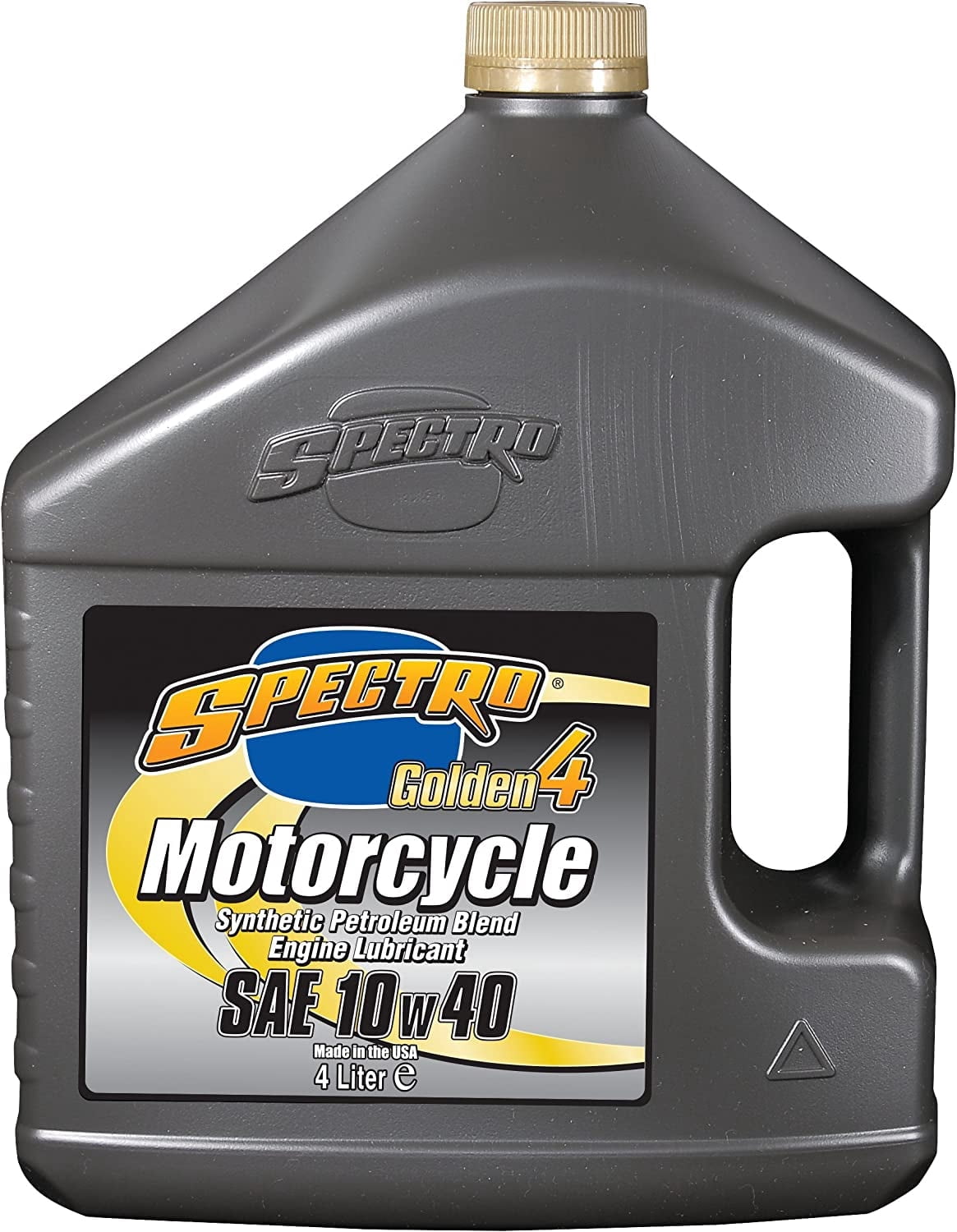 Spectro Golden 4 Synthetic Petroleum Blend Motorcycle Engine Lubricant 10w40 Oil - 4 Liters