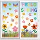 thumbnail image 1 of 9 Uds pegatinas de ventana de primavera flores mariposa girasol primavera pegatinas decorativas para ventana, 1 of 7
