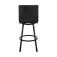 thumbnail image 6 of Nikole 26" Counter Height Swivel Bar Stool in Matt Black Finish with Gray Faux Leather, 6 of 9