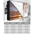 thumbnail image 7 of Outdoor TV Cover 40 to 43 Inch Weatherproof, Brown Fall Eucalyptus Leaf Waterproof TV Screen Protector for Outside Decor with Zipper and Pocket 40"L x 25"H , Teal Botanical Floral White, 7 of 7