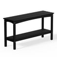 thumbnail image 5 of WestinTrends 55" Outdoor Patio HDPE Adirondack 2-Tier Shelf Console Table, Black, 5 of 16