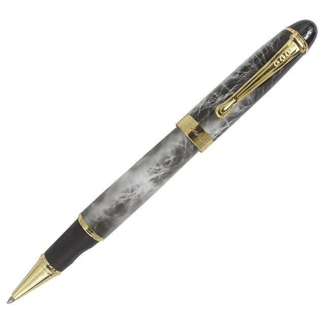 Abcsea Style Classique Stylo Rollerball Doré - Gris & Blanc