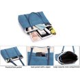 thumbnail image 3 of Borke Women Laptop Tote Bag Canvas Handbag Purse Shoulder Bag, 3 of 6