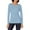 Blue, variant on Tshirts For Women Solid Color Crew Neck 3/4 Sleeve Slim Casual Tunic Womens Tops Tee Shirts Sportwear,Beige,XXL