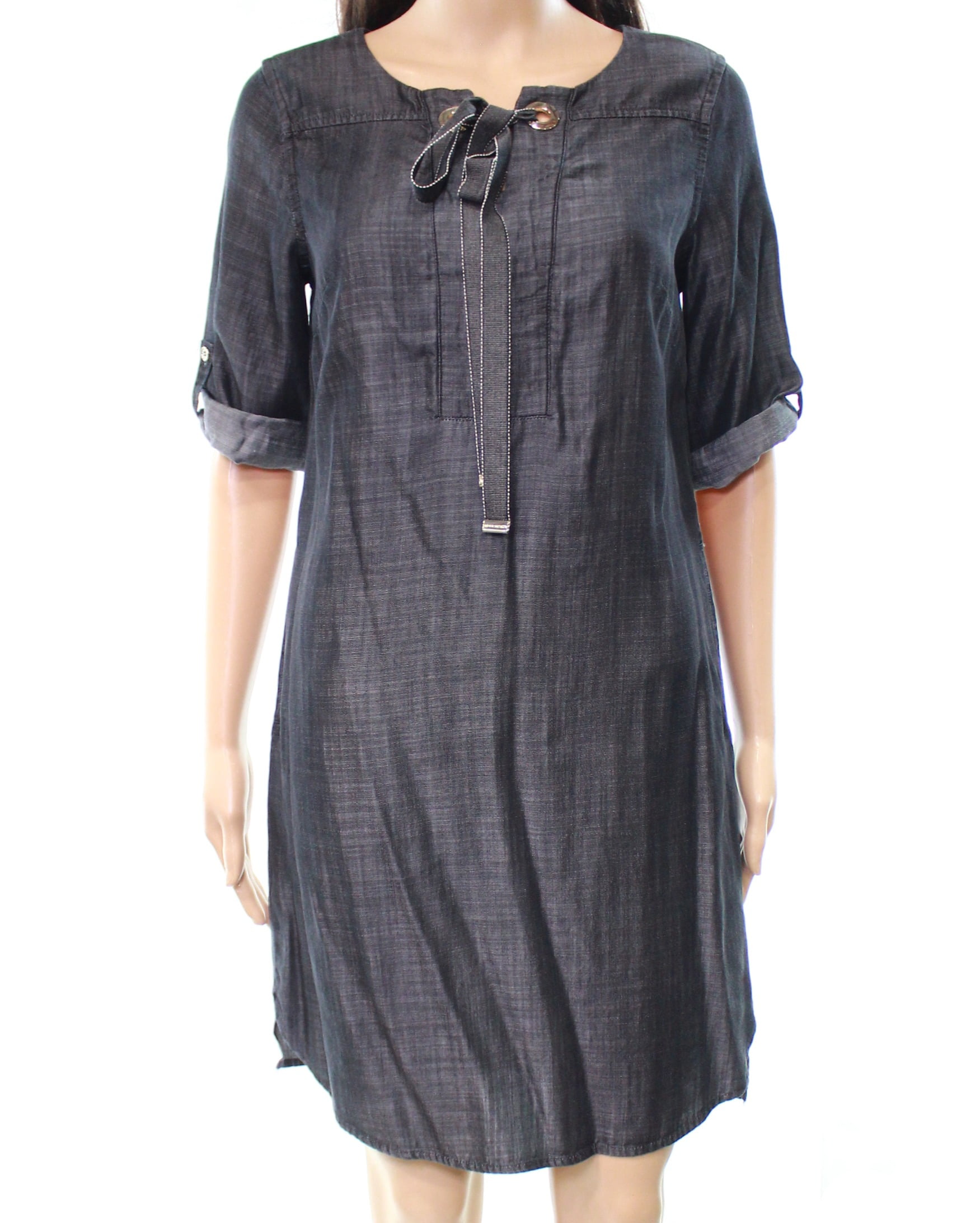 Tommy Hilfiger Tommy Hilfiger NEW Black Womens Size 4 Denim Grommet