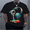 Black-08, variant on Men's Headphone Graphic T-Shirt - Vibrant Print Black 100% Cotton Short Sleeve Crew Neck