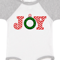 thumbnail image 4 of Inktastic Joy Christmas Ornament with Candy Cane Stripes Boys or Girls Baby Bodysuit, 4 of 5