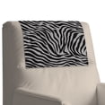 thumbnail image 4 of SCRAWLGOD Zebra Print Gray Black 2 Pcs Headrest Protectors for Recliners Sofa Headrest Covers Non Slip Couch Headrest Cover for Furniture,Living Room,Office Chair 17x27 in, 4 of 7