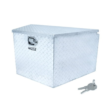 UPC: 0811368039096 | Extreme Max 5001.6097 Aluminum Diamond-Plate Trailer Tongue Locking Storage Box for Utility and Sport Trailers