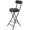 Black(26"H 1PCS), variant on TAVR Furniture 1 Pack 24 inch Folding Stool with Backrest and Handle, Collapsible Round Folding Counter Height Stool Holds up to 450lbs