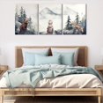 thumbnail image 2 of Hieng 3 Piece Nursery Woodland Wildlife Canvas Wall Art Animal Forest Bear Fox Cute Wall Art Decor Poster Print Painting For Boy Baby Children's Room Unframed (only canvas), 2 of 6