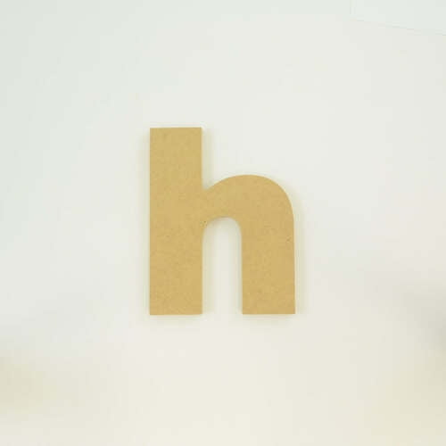 Package of 1, 10 Inch X 1/2" Thickness MDF Letter "h" in The Arial Font | Thick | Lower Case for Art & Craft Project, Made in USA