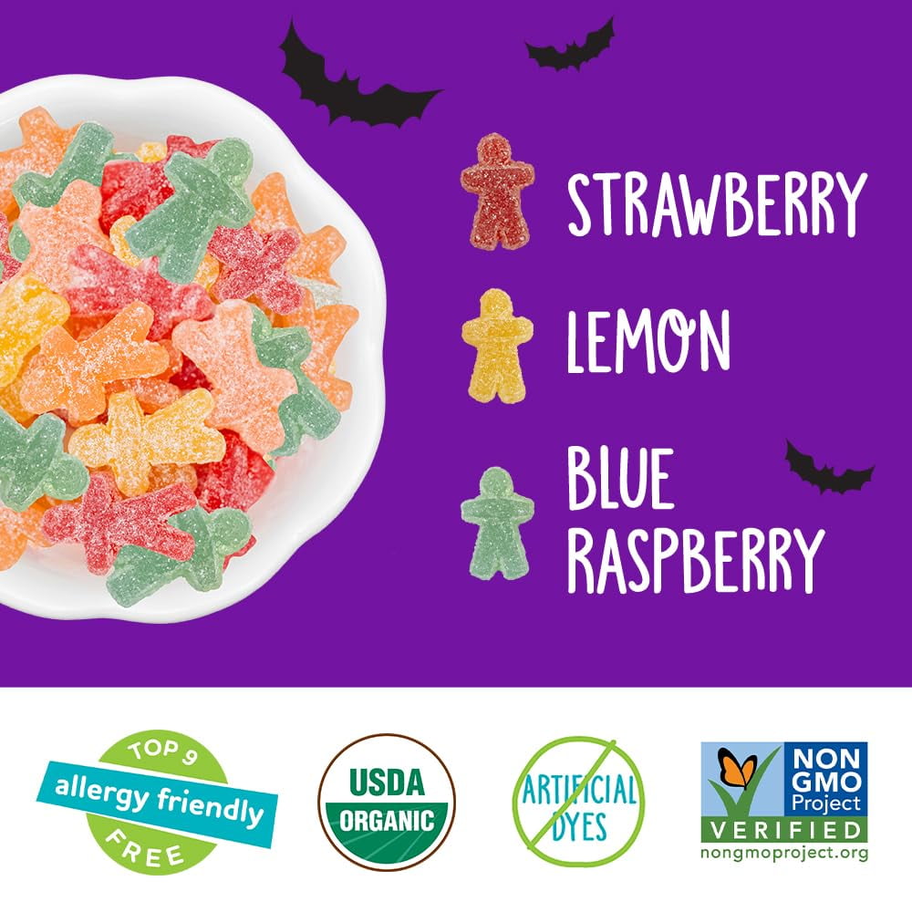 YumEarth Halloween Organic Sour Littles Chewy Candy - Vegan Candy Snacks, Individually Wrapped - 10 oz. (Pack of 20)