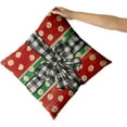 thumbnail image 3 of Red Green Christmas Pillow Covers 20x20 Set of 2 Rustic Xmas Holiday Decoration Polka Dots Print Decorative Outdoor Pillowcases Winter Gift Farmhouse Throw Cushion Case Decor for Couch Sofa Bed, 3 of 6