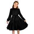 thumbnail image 4 of Arshiner Girls Black Dress Fall Long Sleeve Formal Church Tween Dresses 11-12 Years, 4 of 8