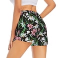 thumbnail image 3 of Sigee Lilies Flowers for Women's Athletic Shorts High Waisted Running Shorts Pocket Sporty Short Gym Elastic Workout ShortsMedium, 3 of 9