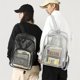 thumbnail image 2 of Mochila De PVC transparente para hombres y mujeres, bolsas de libros casuales impermeables, de gran capacidad, Simple, portátil, transparente, sólido, 2 of 5