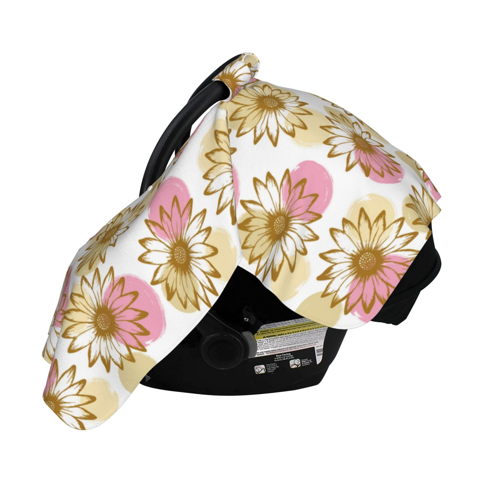 Naloa Sunflowers Baby Car Seat Cover, Breathable Baby Carrier Cover, Multiuse Baby Carrier Cover & Nursing Breastfeeding Cover