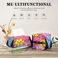 thumbnail image 5 of BZSMCE Leatehr Tissue Holders Cute Joyful Floral Faces Pattern Tissue box, 5 of 8