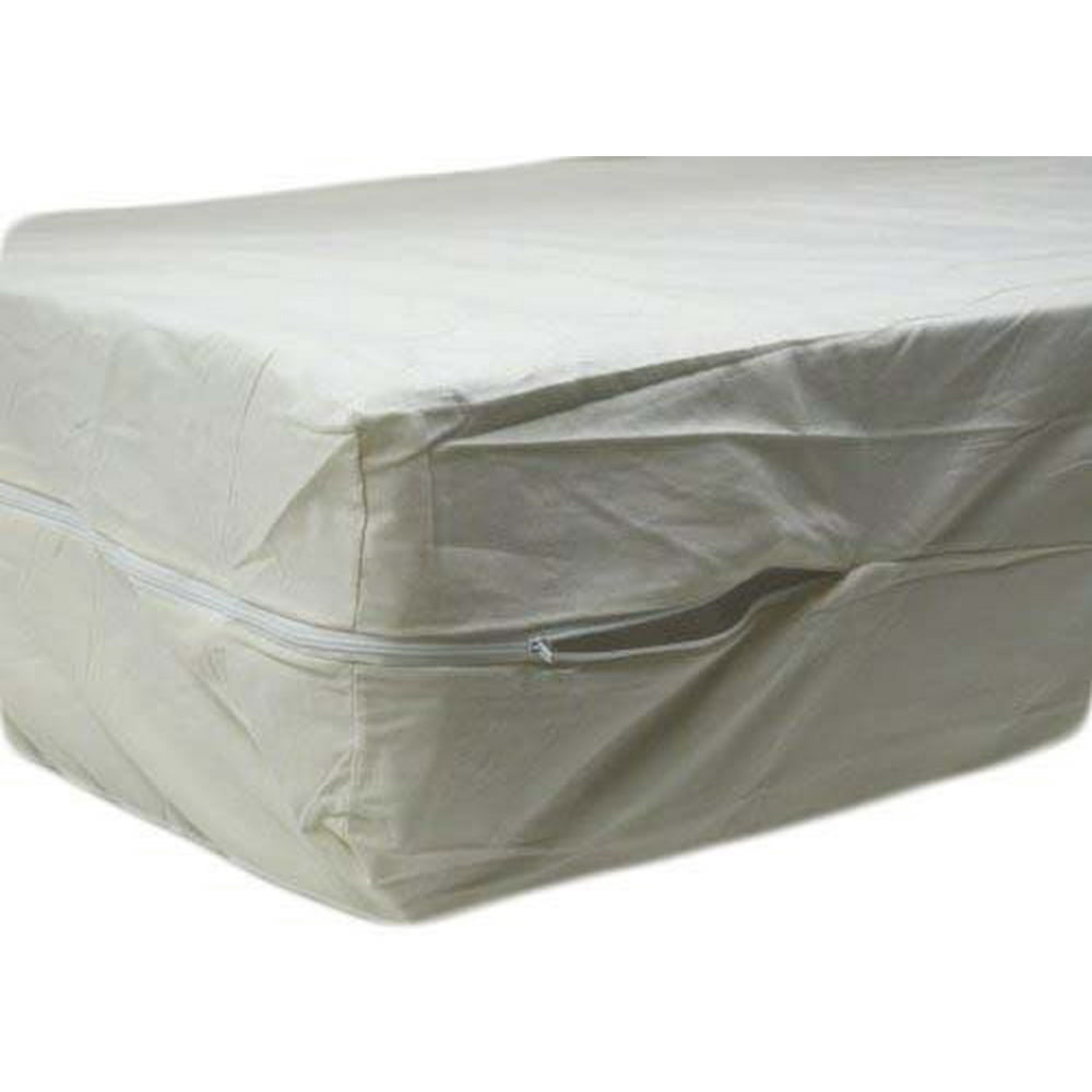 100 Cotton Fleetwood Cotton Mattress Cover, Full Size, Zips around the mattress