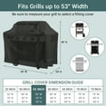thumbnail image 2 of Unicook Heavy Duty Waterproof Gas Grill Cover Fits Grills up to 53-in Width, Black, 2 of 7