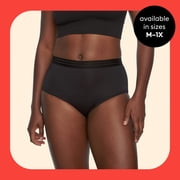 Thinx For All Leaks Women’s Hi-Waist Incontinence Underwear, Size 1X, Black