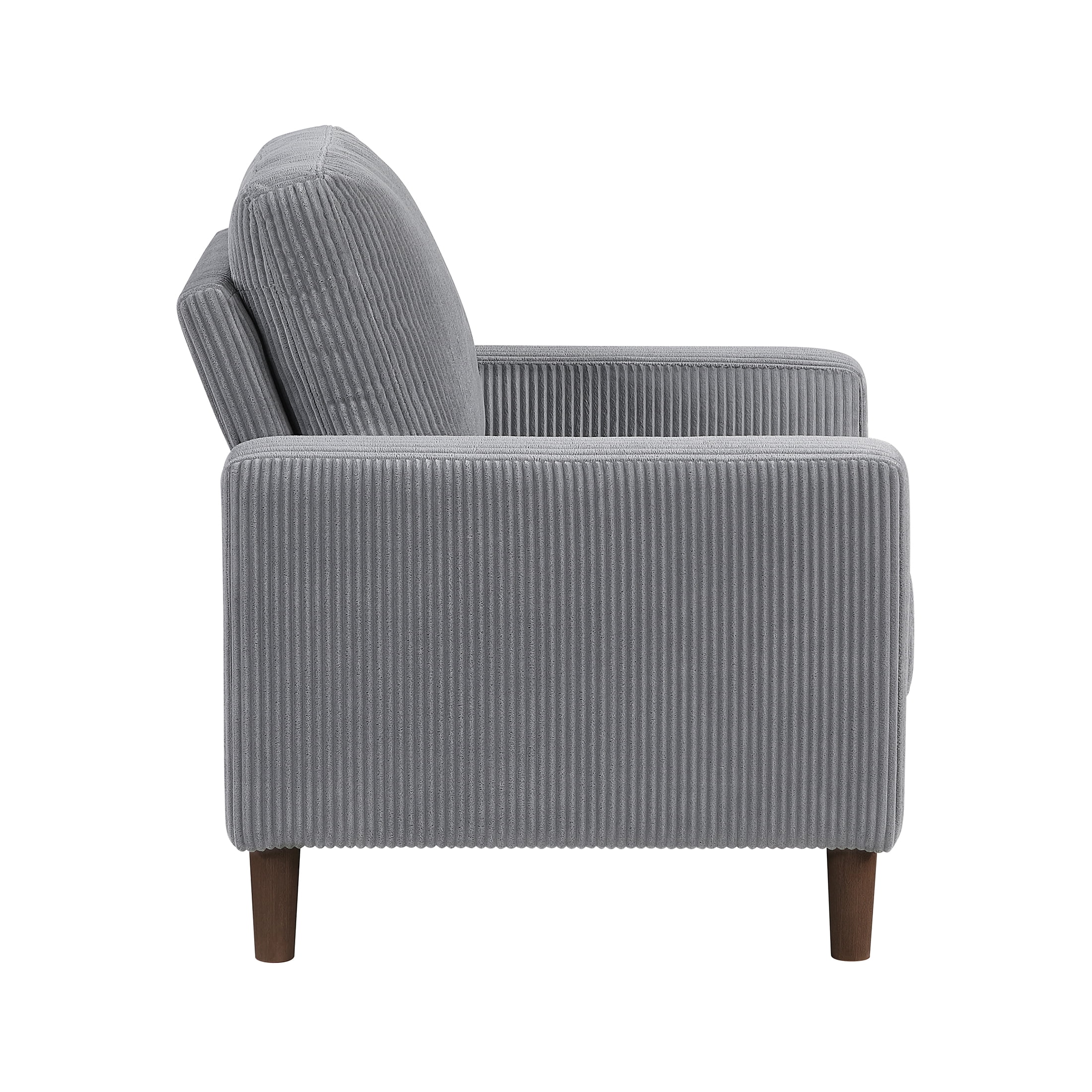 OakvillePark Mapleholt Corduroy Chair, Gray