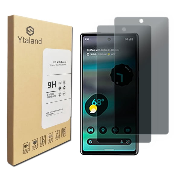 Ytaland Privacy Screen Protector for Google Pixel 7A, [2 Pack] Anti Spy Anti Peep Bubble-Free Tempered Glass Film Cover for Google Pixel 7A