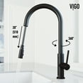 thumbnail image 6 of VIGO Bristol Single Handle Pull-Down Sprayer Kitchen Faucet in Matte Black, 6 of 14