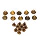 thumbnail image 3 of 10 Piezas de Formas Cónicas, Remaches, de material cuero, Punk Artesanal , Cinturón, Teléfonos, Decoración, Dorado / Bronce / Diamant Bronce verde BLESIY Espárragos de remaches cónicos, 3 of 6
