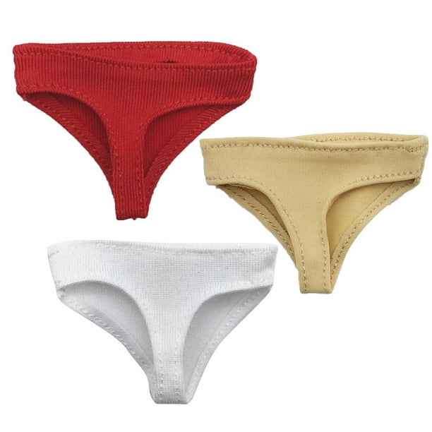 1/6 Women Shorts Women Briefs Underwear Lingerie for 12''Action Figure Red