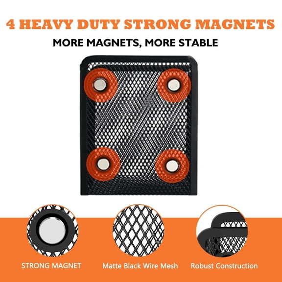Magnetic Mesh Marker Pen Holder Whiteboard Fridge Locker Organizer Office Accessory