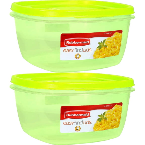 Rubbermaid Easy Find Lid Food Storage Container 14 Cup (2 Pack)