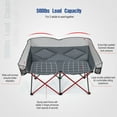thumbnail image 4 of Costway Folding Camping Chair Loveseat Double Seat w/ Bags & Padded Backrest Gray, 4 of 11