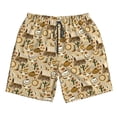 thumbnail image 2 of Honeii's Wild West Cowboy Print Men's Casual Shorts with Drawstring，Swim Trunks Quick Dry Beach Shorts, 2 of 5