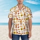 thumbnail image 2 of Balery Gnomes Autumn Harvest Camisas hawaianas de manga corta para hombre, camisas playeras de corte holgado, camisas de vacaciones con botones,3X-Large, 2 of 7