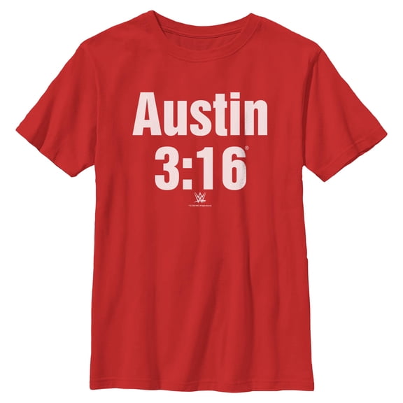 Boys WWE Stone Cold Steve Austin 3:16 White Logo T Shirt