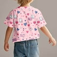 thumbnail image 4 of THDHVS Girls Tops, Cute Tops for Teen Girls, Trendy Kid Shirt Kid T-shirt Print Round-Neck Comfortable Loose T-shirt Short Sleeve Blouse Casual Tops Hot Pink 18-24 Months, 4 of 6