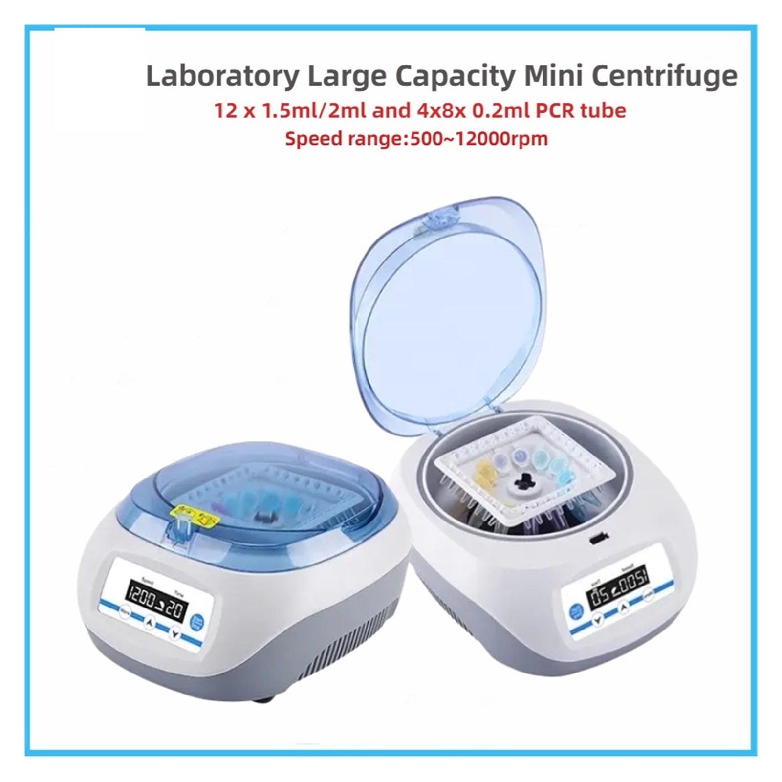 Laboratory Mini Centrifuge 12000rpm Microcentrifuge Hematocrit PCR Tube Digital High Speed Centrifuge Machine
--------
,Strong Power
