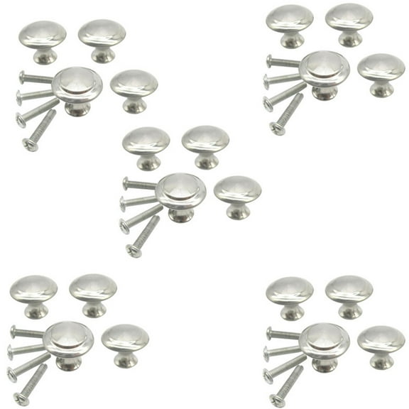 Zehuanyu  25 Pcs Stainless Steel Drawer Knobs Kitchen Cabinet Handles Door Hinges Gate Silver