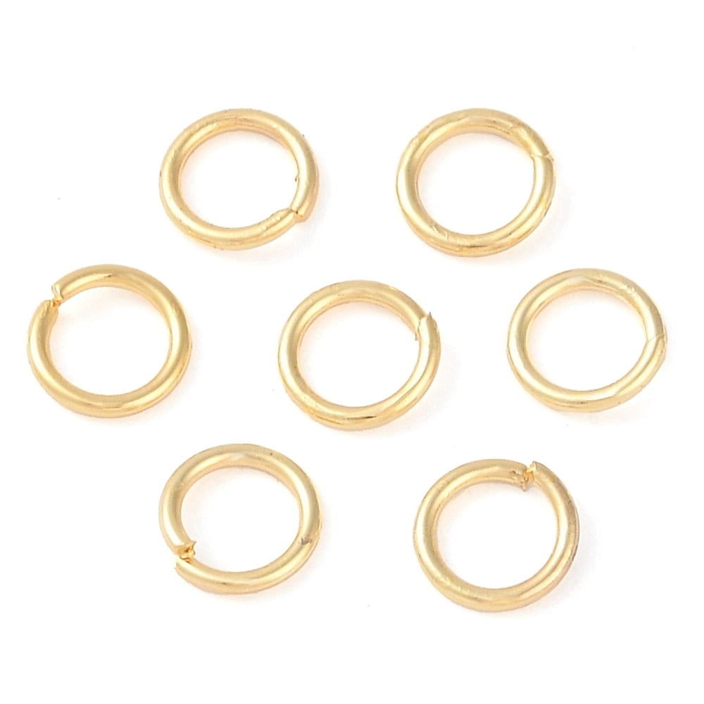 Brass Jump Rings Open Jump Rings Real 18K golden Plated 5x0.7mm Inner Diameter: 3.5mm about: 1900pcs/100g