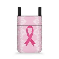 COEQINE Breast Cancer Crutch Bag Pink Ribbon Universal Crutch Accessories Bag Universal Crutch Pouch Adjustable Forearm Crutch Bag Pouch Cane Bag for Seniors Women