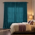 thumbnail image 5 of SNITIE Crushed Velvet Rod Pocket Curtains, 2 Panels Luxurious Thermal Insulated Soundproof Drapes, Soft Durable Light-Filtering Window Treatments for Living Room Bedroom, 5 of 7