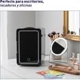 thumbnail image 4 of Mini Refrigerador Bluelander con Espejo LED, Capacidad de 4L, Estante Extraíble, Negro, 4 of 5