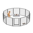 thumbnail image 6 of 6 8 12 16 Panels Heavy Duty Metal Playpen with door,31.7"H Dog Fence Pet Exercise Pen for Outdoor, 6 of 18