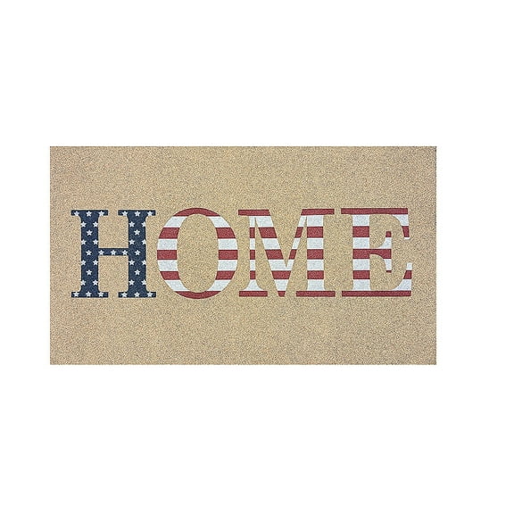 Evergreen 16 x 28 Inches Home Welcome Door Mat | Non-Slip Rubber Backing | Dirt catching Natural Coir | Indoor and Outdoor Home Decor