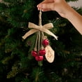 thumbnail image 6 of Vintage Red Christmas Jingle Bells for Door Bell Knob with Hanging Rope,Metal Bells,Pine Cone,Jute Bows and Berries,Home Décor,Holiday Tree/Door/Wall/Wreath Hanging Ornament 10.4in, 6 of 6